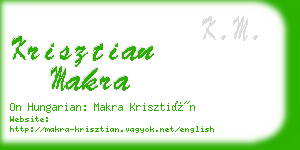 krisztian makra business card